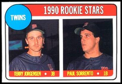 54 Twins Rookies (Terry Jorgensen Paul Sorrento)